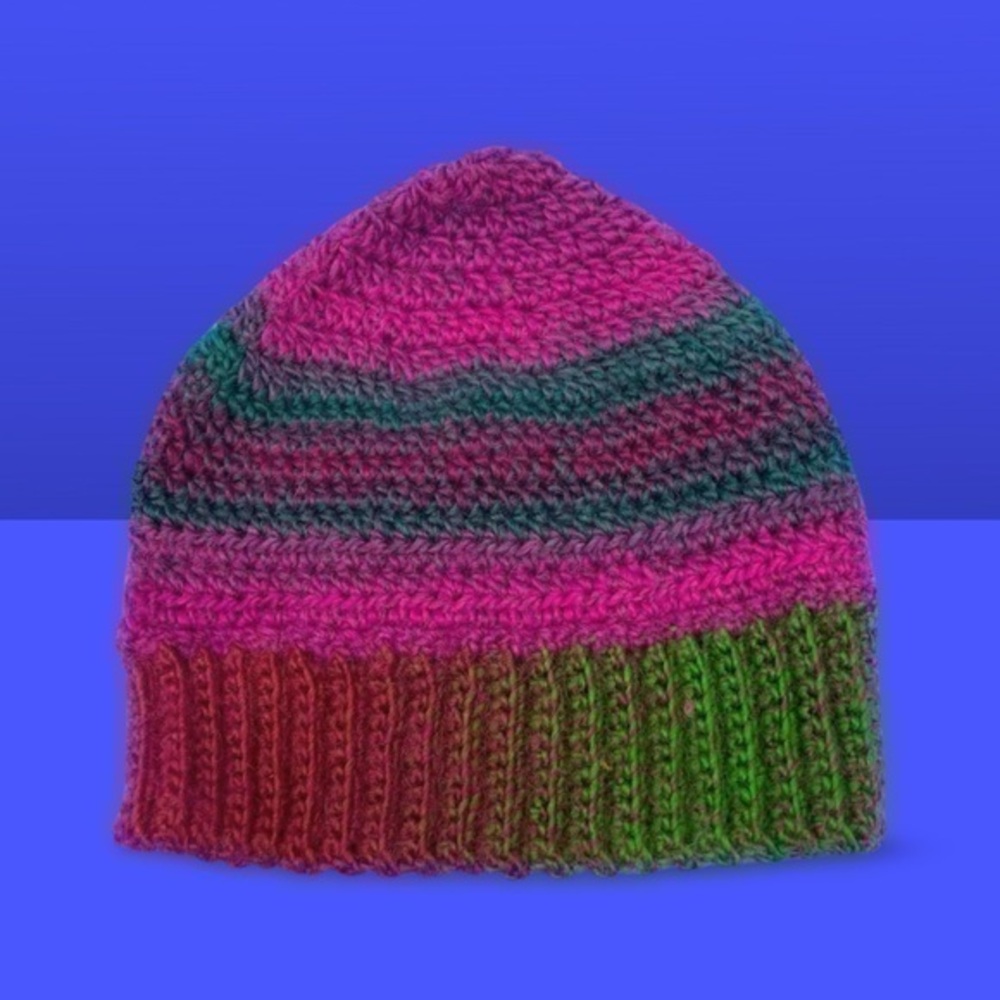 Hand Knitted Colorful Beanie